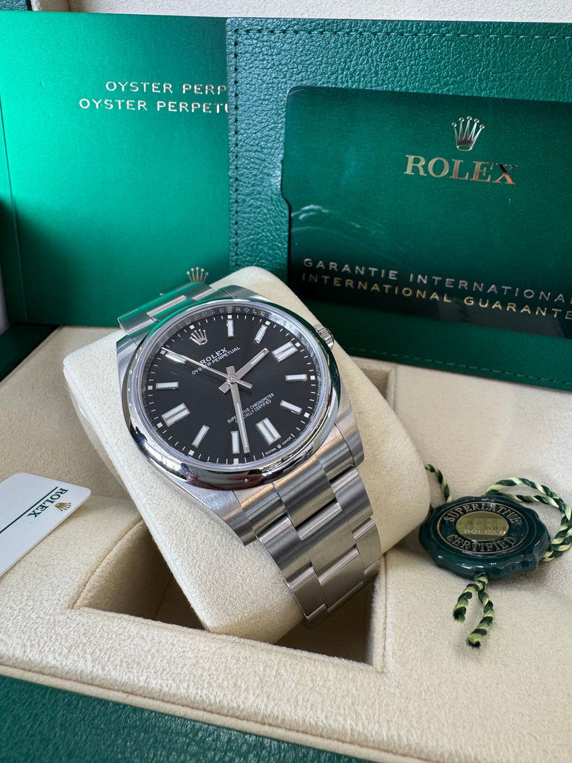 Rolex Oyster Perpetual 41mm 2024  Black Dial 124300