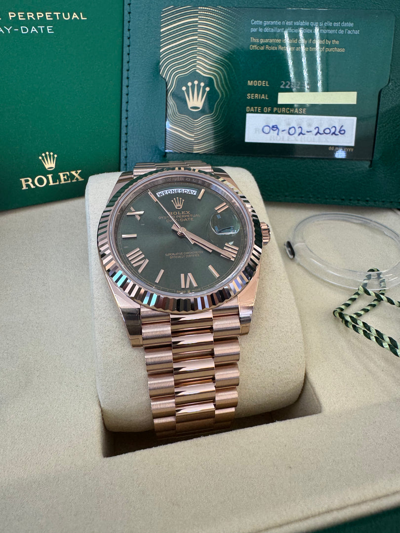 Rolex Day-Date 40 Olive Dial 228235 2026 (60th Anniversary)