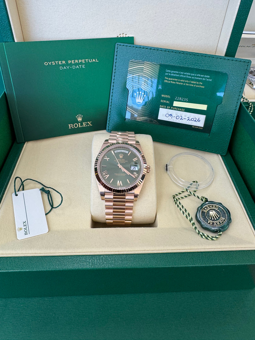Rolex Day-Date 40 Olive Dial 228235 2026 (60th Anniversary)