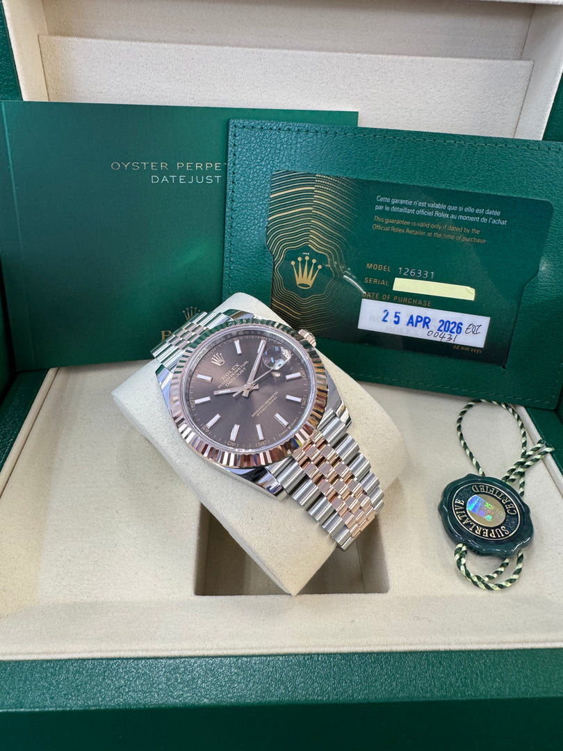 Rolex Datejust 41 Chocolate Dial 126331 2026 Jubilee