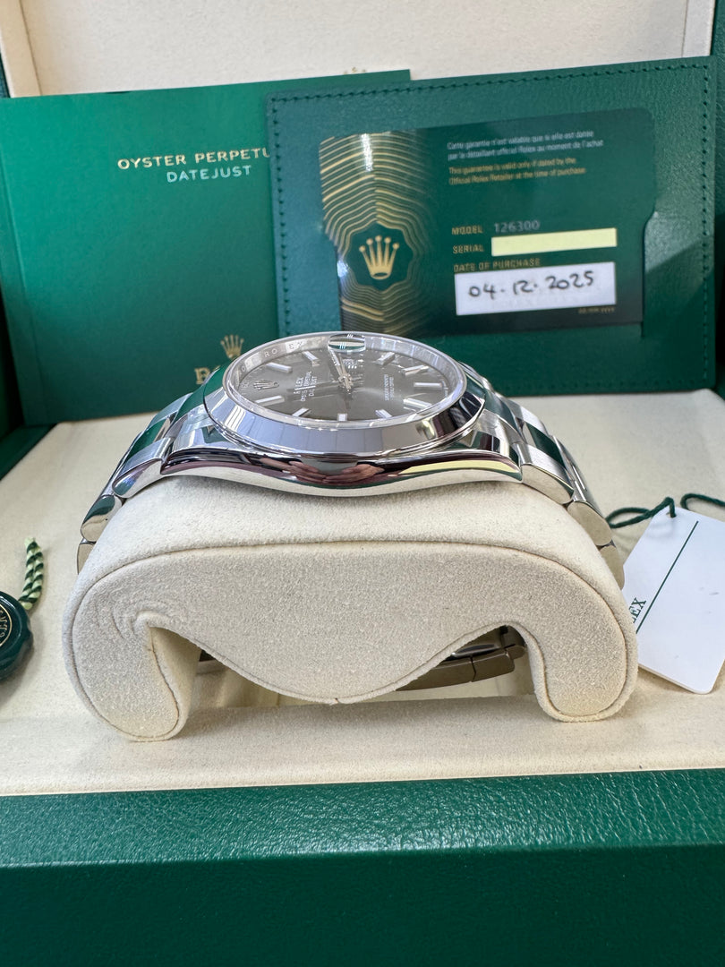 Rolex Datejust 41mm 126300 2025 Rhodium Oyster
