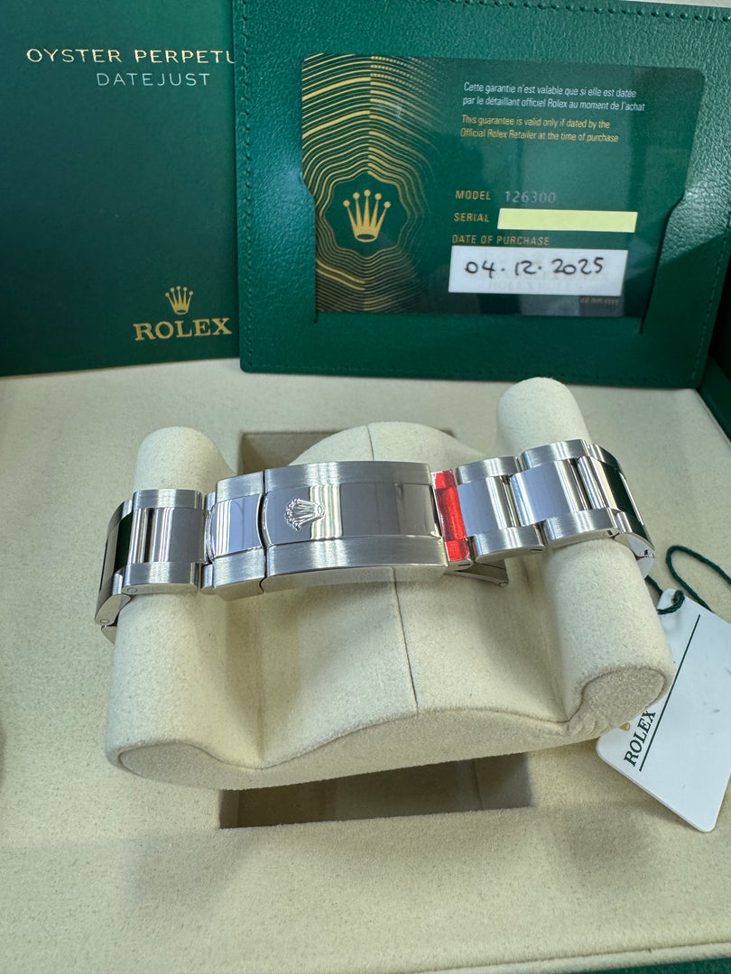 Rolex Datejust 41mm 126300 2025 Rhodium Oyster