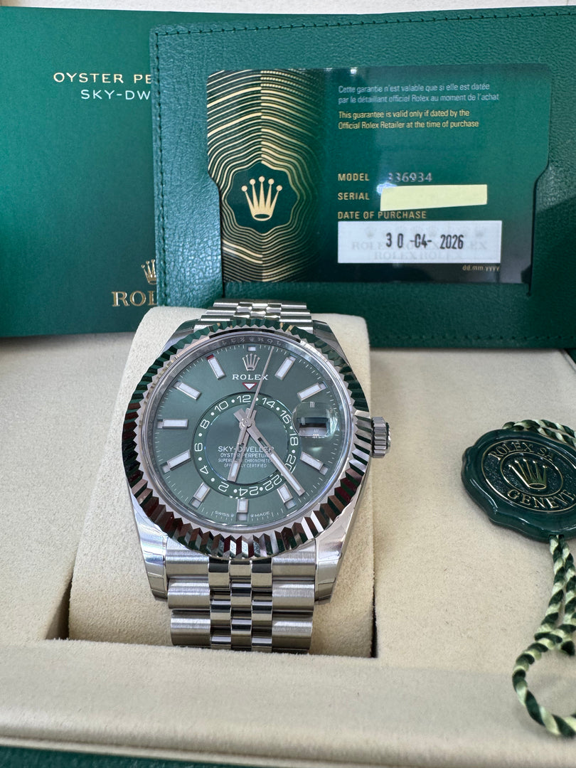 Rolex Sky-Dweller 336934 Mint Green Dial 2026 Jubilee
