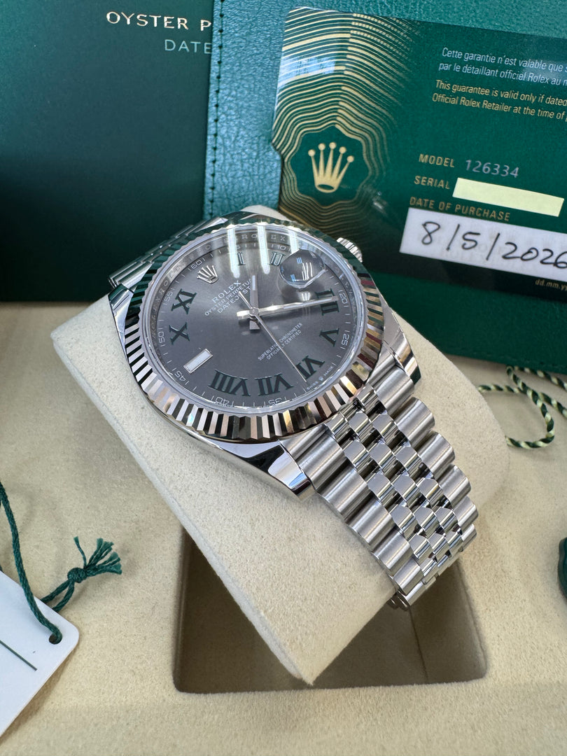 Rolex Datejust 41mm 126334 2026 Wimbeldon Dial Jubilee