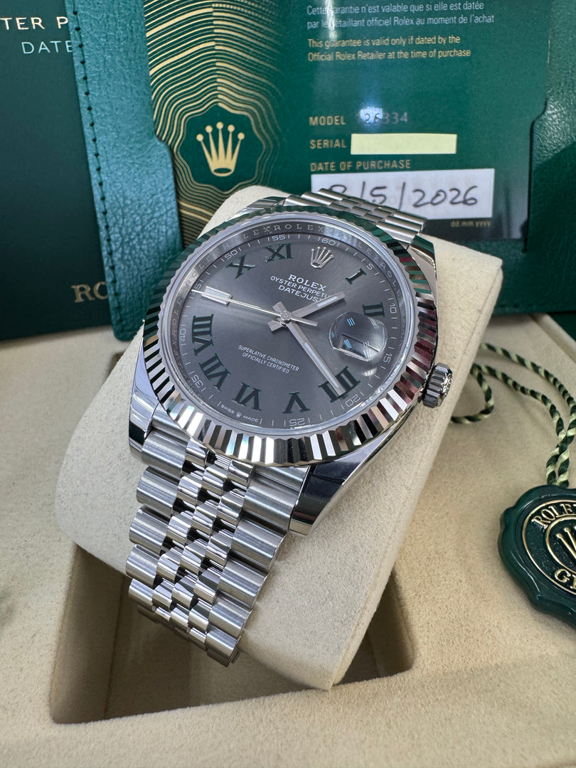 Rolex Datejust 41mm 126334 2026 Wimbeldon Dial Jubilee