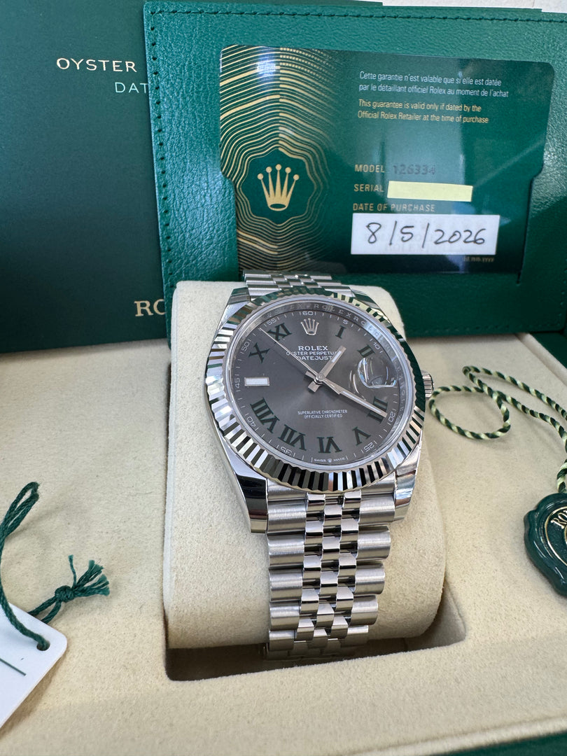 Rolex Datejust 41mm 126334 2026 Wimbeldon Dial Jubilee