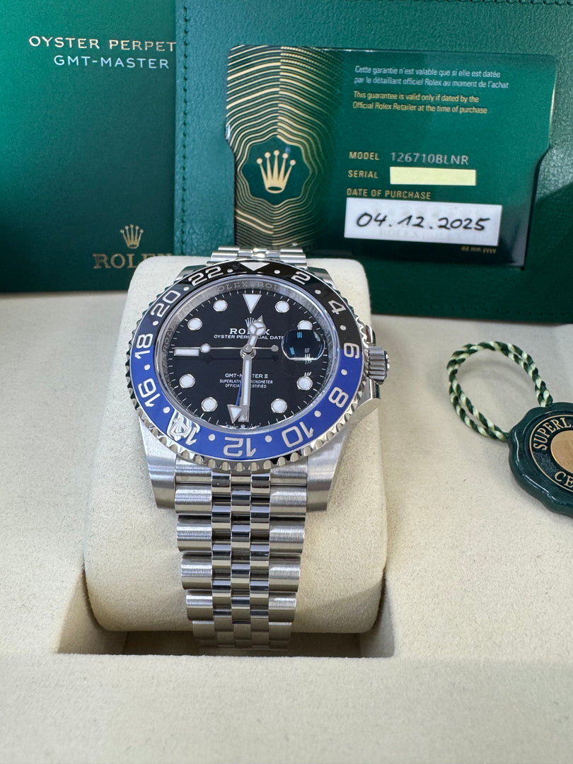 Rolex GMT-Master II "Batgirl" 2025 126710BLNR Jubilee