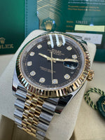 Load image into Gallery viewer, Rolex Datejust 41 Black Diamond Dial 126333 2023 Jubilee