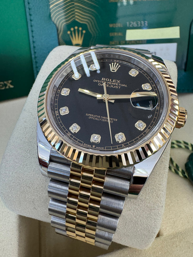 Rolex Datejust 41 Black Diamond Dial 126333 2023 Jubilee