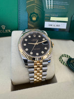 Load image into Gallery viewer, Rolex Datejust 41 Black Diamond Dial 126333 2023 Jubilee