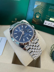 Rolex Datejust 41mm 126334 2024 Blue Index Dial Jubilee