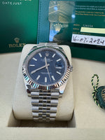 Load image into Gallery viewer, Rolex Datejust 41mm 126334 2024 Blue Index Dial Jubilee