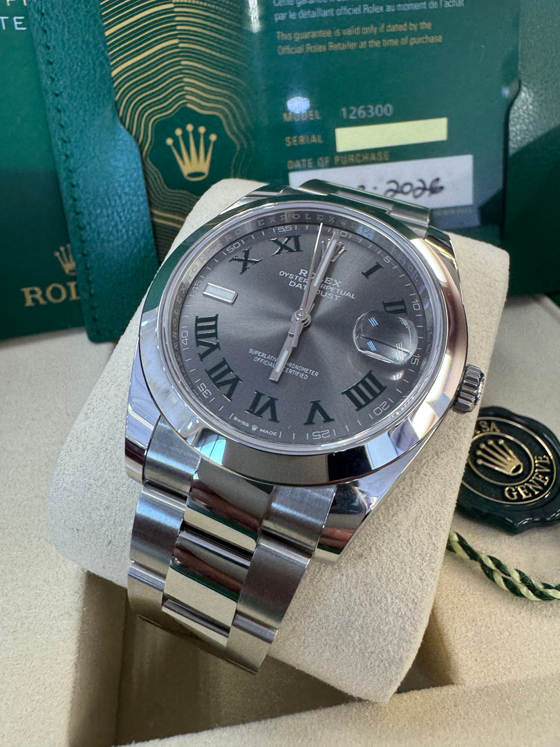 Rolex Datejust 41mm 126300 2026 Wimbeldon Oyster