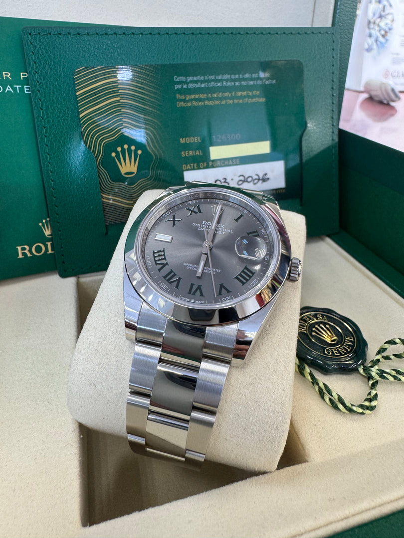 Rolex Datejust 41mm 126300 2026 Wimbeldon Oyster