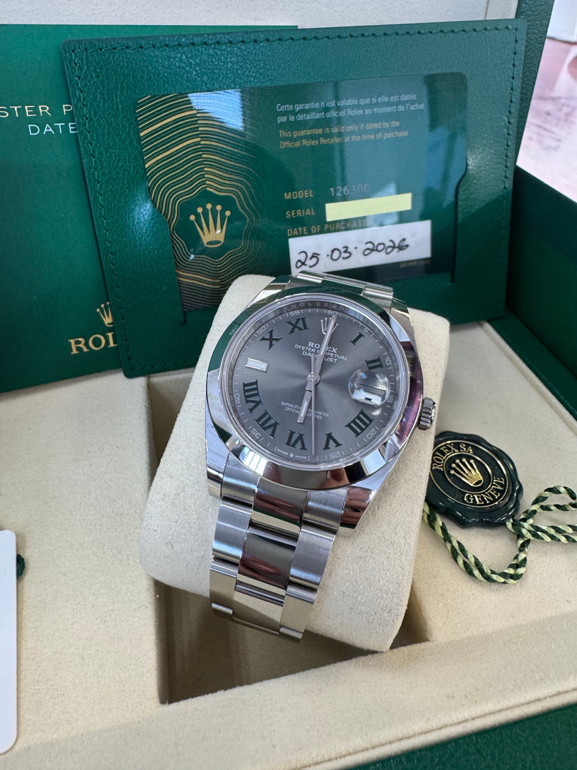 Rolex Datejust 41mm 126300 2026 Wimbeldon Oyster