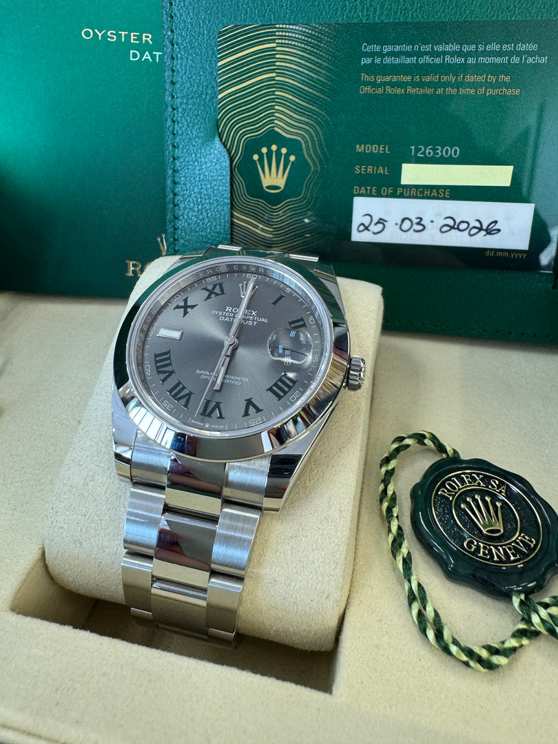 Rolex Datejust 41mm 126300 2026 Wimbeldon Oyster