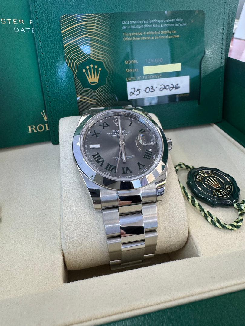 Rolex Datejust 41mm 126300 2026 Wimbeldon Oyster