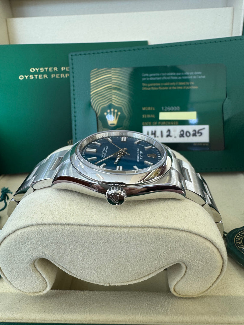 Rolex Oyster Perpetual 36mm 2025 Blue Dial 126000