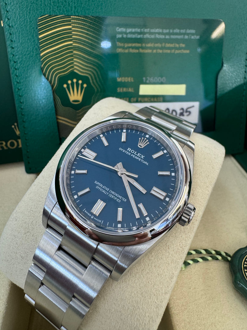 Rolex Oyster Perpetual 36mm 2025 Blue Dial 126000