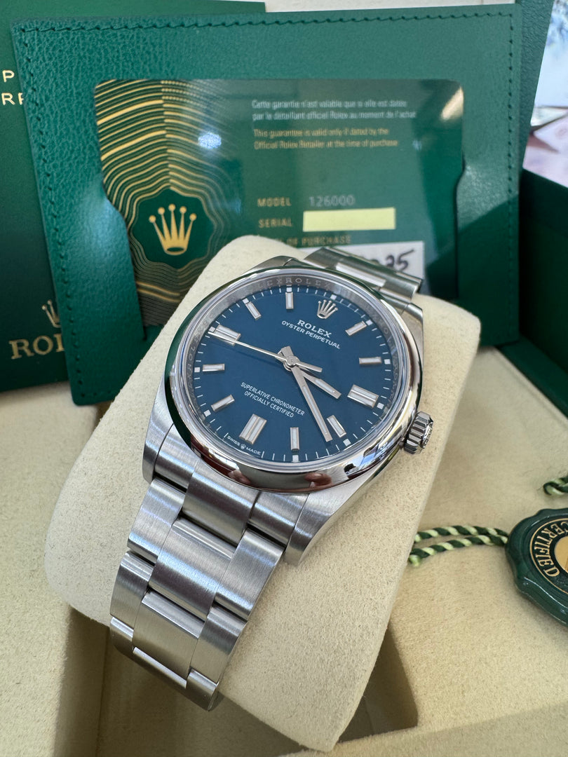 Rolex Oyster Perpetual 36mm 2025 Blue Dial 126000