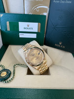 Load image into Gallery viewer, Rolex Day-Date 41mm 2015 Champagne Roman Dial 218238