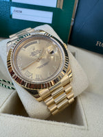 Load image into Gallery viewer, Rolex Day-Date 41mm 2015 Champagne Roman Dial 218238