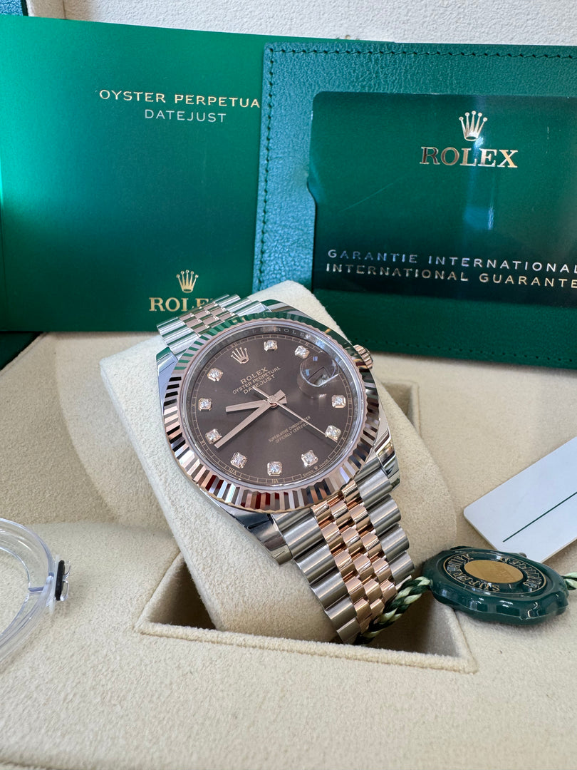 Rolex Datejust 41 Chocolate Diamond Dial 126331 2024 Jubilee