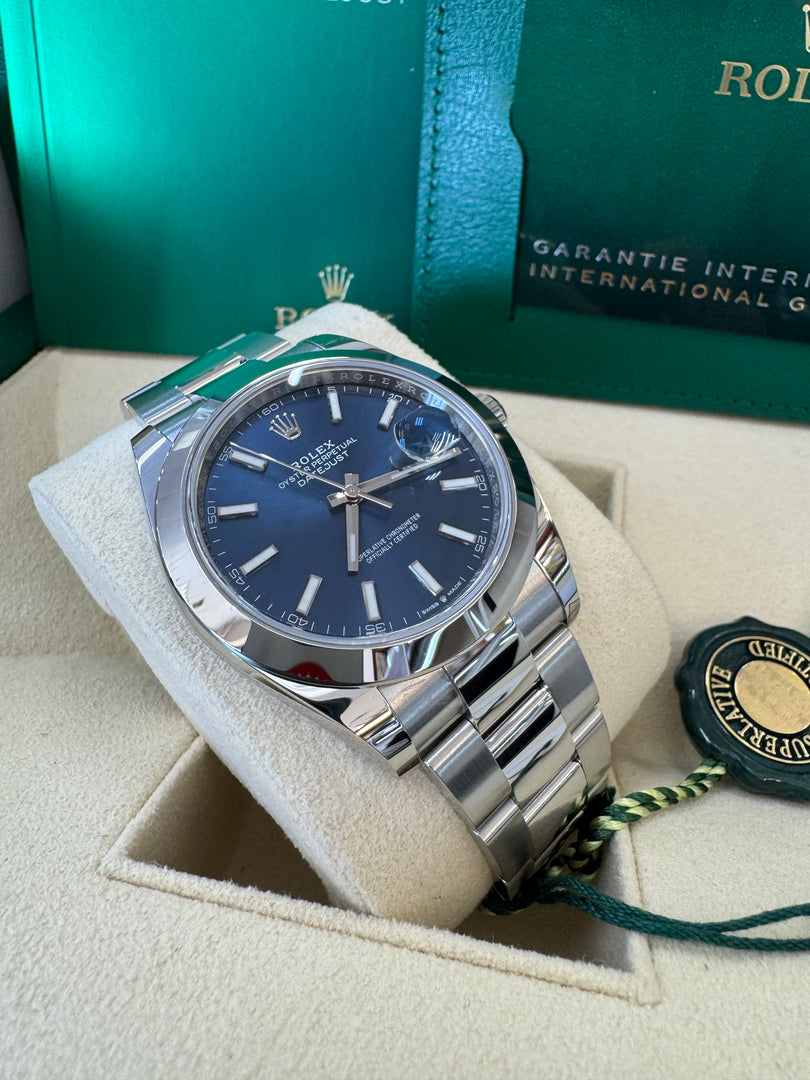 Rolex Datejust 41mm 126300 2024 Blue Index Oyster