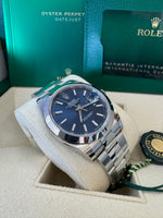 Load image into Gallery viewer, Rolex Datejust 41mm 126300 2024 Blue Index Oyster
