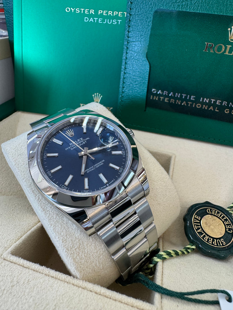 Rolex Datejust 41mm 126300 2024 Blue Index Oyster