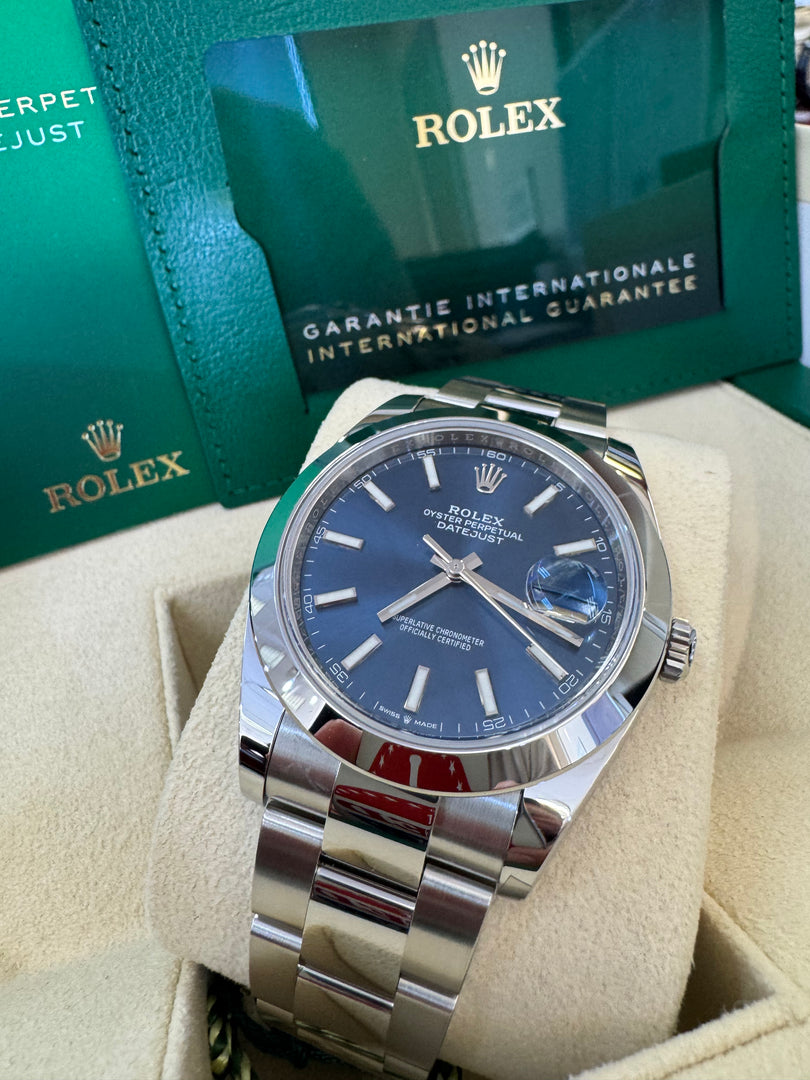 Rolex Datejust 41mm 126300 2024 Blue Index Oyster