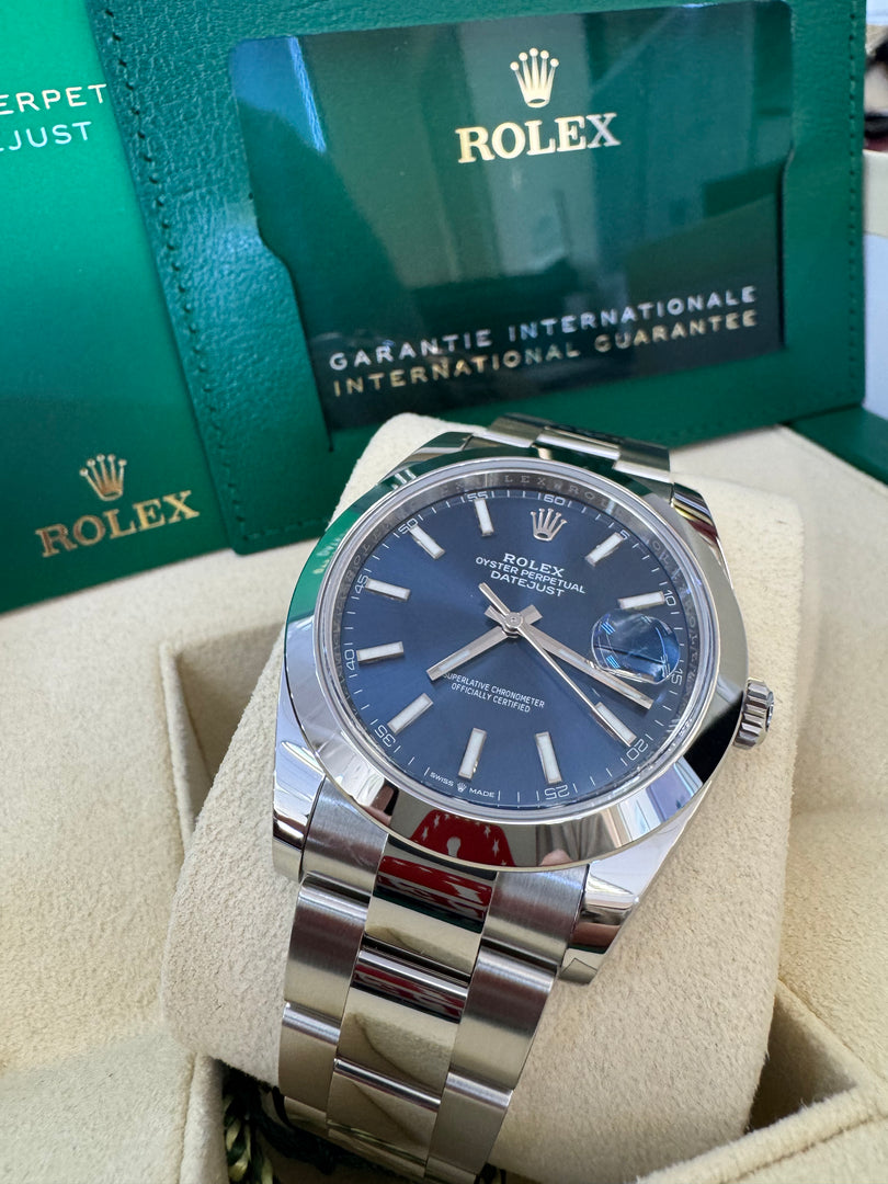 Rolex Datejust 41mm 126300 2024 Blue Index Oyster