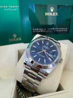 Load image into Gallery viewer, Rolex Datejust 41mm 126300 2024 Blue Index Oyster
