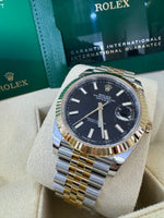 Load image into Gallery viewer, Rolex Datejust 41 Black Index Dial 126333 2024 Jubilee
