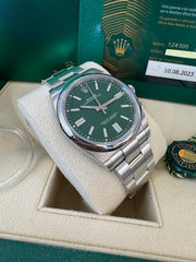 Rolex Oyster Perpetual 41mm 2023 Green Dial 124300