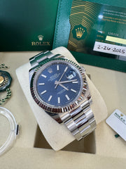 Rolex Datejust 41mm 126334 2025 Blue Index Dial Oyster