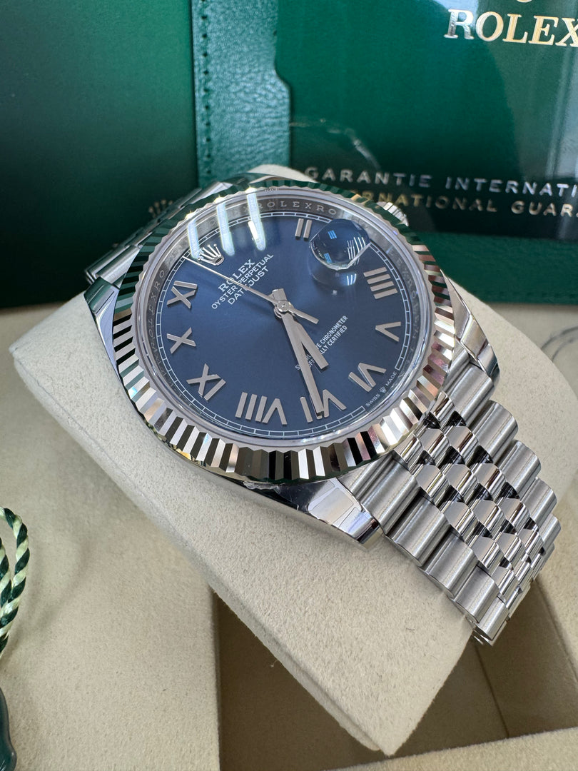 Rolex Datejust 41mm 126334 2026 Green Bright Blue Dial Jubilee