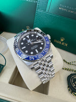 Load image into Gallery viewer, Rolex GMT-Master II "BatGirl" 2026 126710BLNR Jubilee New Wood Card