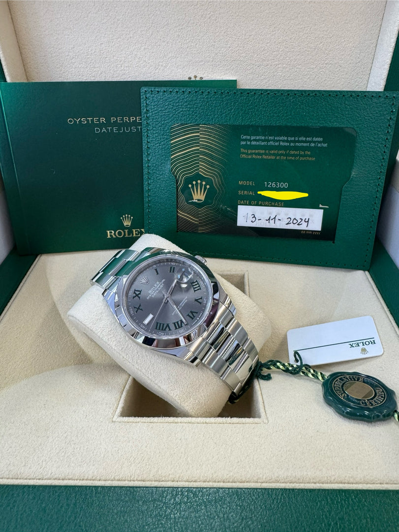 Rolex Datejust 41mm 126300 2024 Wimbeldon Oyster