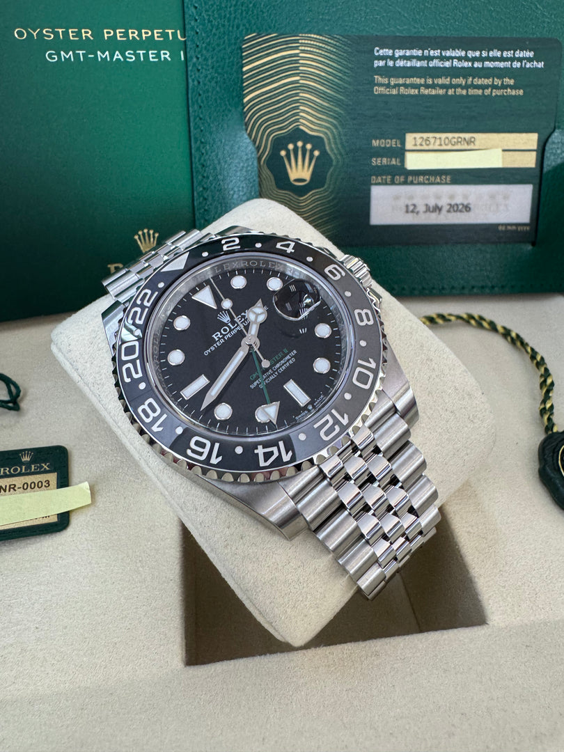Rolex GMT-Master II "Bruce Wayne" 2026 126710GRNR Jubilee Full Stickers
