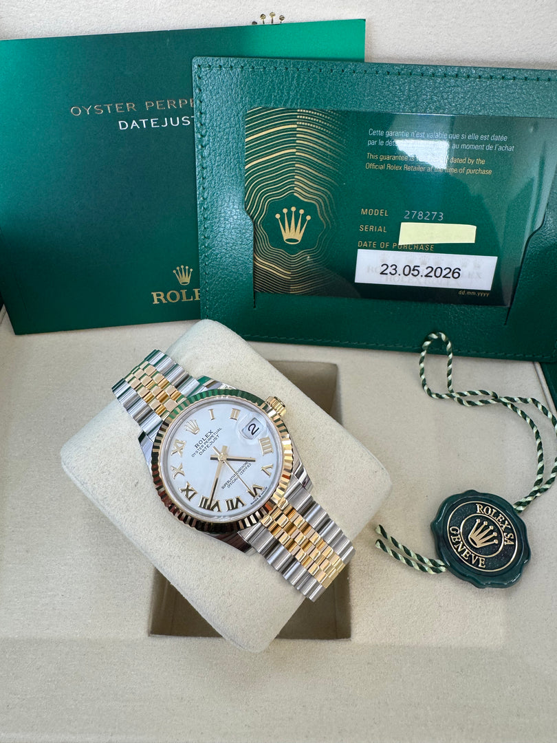 Rolex Datejust 31mm 278273 2026 White Roman Dial Jubilee