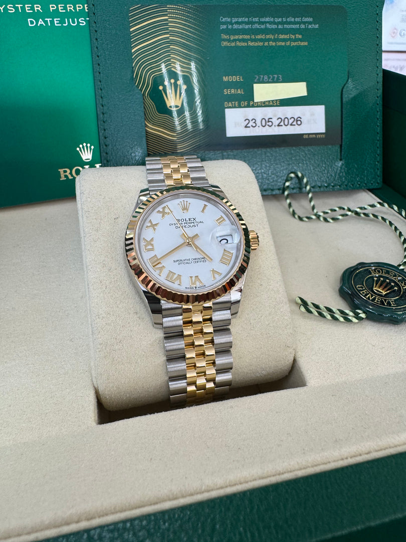 Rolex Datejust 31mm 278273 2026 White Roman Dial Jubilee