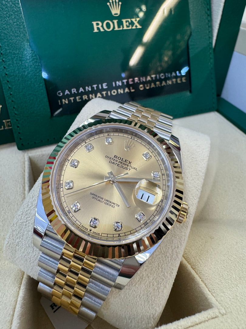 Rolex Datejust 41 Champagne Diamond Dial 126333 2024 Jubilee