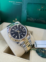 Load image into Gallery viewer, Rolex Datejust 41 Black Index Dial 126333 2024 Oyster
