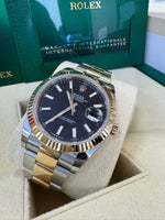 Load image into Gallery viewer, Rolex Datejust 41 Black Index Dial 126333 2024 Oyster
