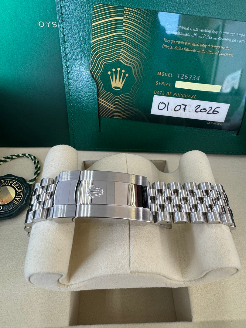 Rolex Datejust 41mm 126334 2026 Wimbeldon Dial Jubilee