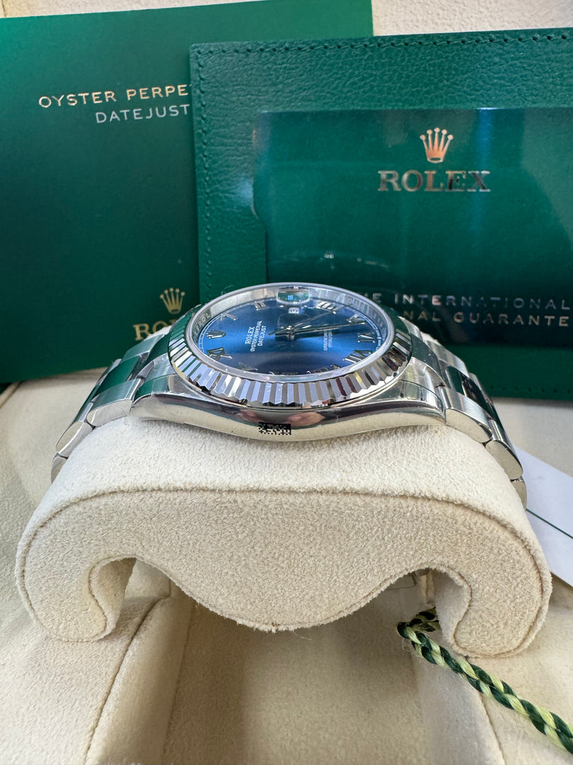 Rolex Datejust 41mm 126334 2023 Blue Azzuro Dial Oyster