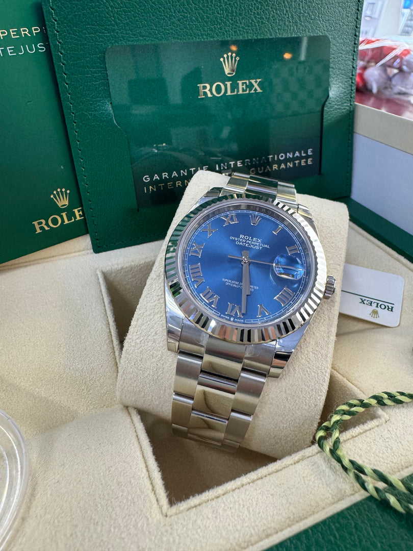 Rolex Datejust 41mm 126334 2023 Blue Azzuro Dial Oyster