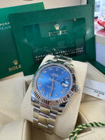 Load image into Gallery viewer, Rolex Datejust 41mm 126334 2023 Blue Azzuro Dial Oyster
