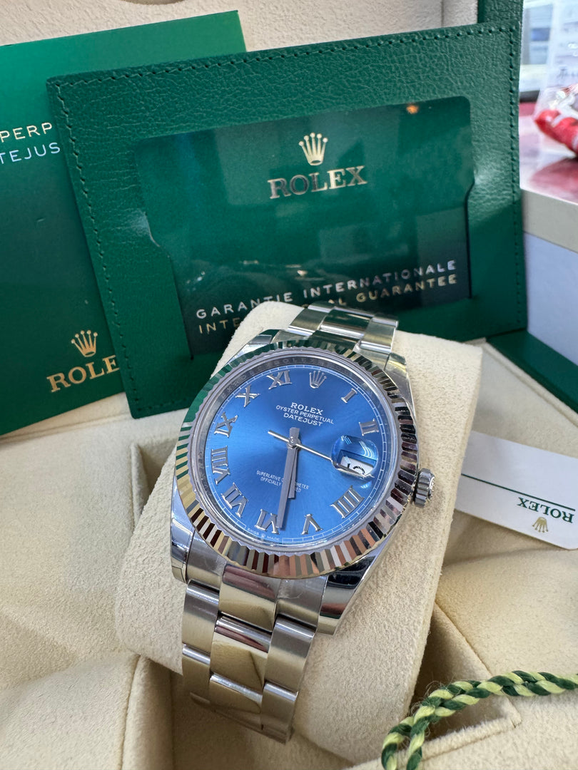 Rolex Datejust 41mm 126334 2023 Blue Azzuro Dial Oyster